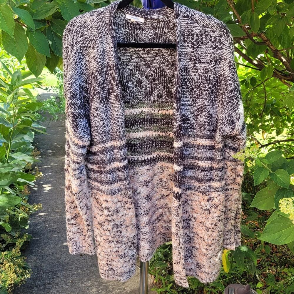 Maurices Long Marled Open Front Cardigan size XL
